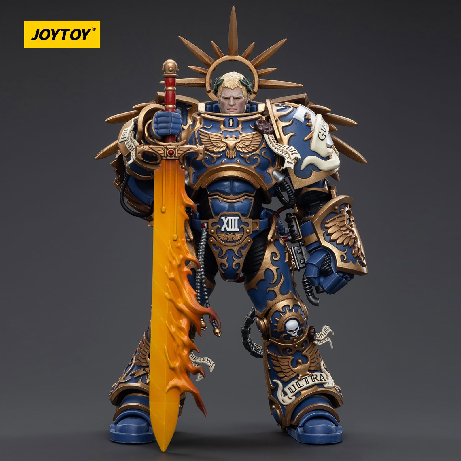 JOYTOY Warhammer 40k Ultramarines, Figura de acción a escala 1/18 del Primarca Roboute Guilliman de los Ultramarines, Dedicado a ti que amas coleccionar — view 2