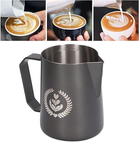 Miniatura 2 de Jarra espumadora de leche de 152fl oz jarra espumadora de acero inoxidable 304 de grado alimenticio jarra de espuma de café para bebidas de café