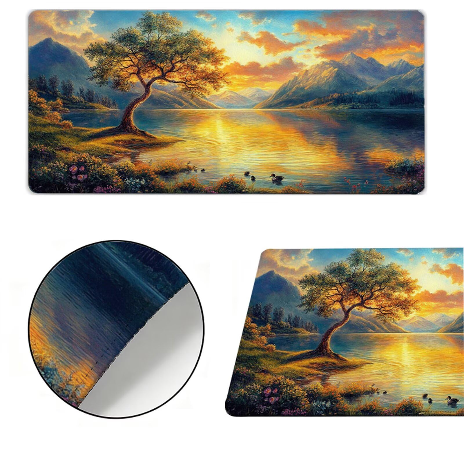 Podkładka pod mysz XXL 1200x600x3mm podkładka pod mysz drzewo życia podkładka pod mysz górska poprawia precyzję i prędkość, szyte krawędzie, akcesoria do gier, komputer biurowy, praca, komputer Y7
