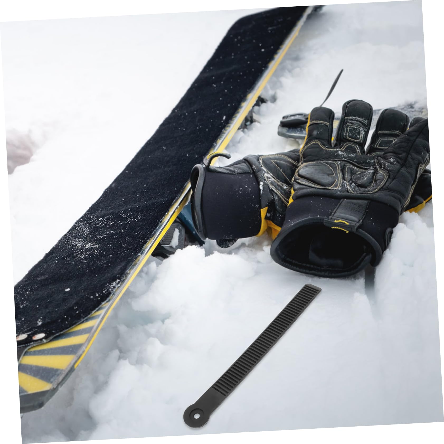 KICHOUSE Cinghie di Fissaggio Regolabili per Snowboard e Pattini EVA Nere ad Alte Prestazioni, Foratura e Bullone Incluso, per Sci Alpino e Pattinaggio in Palestra