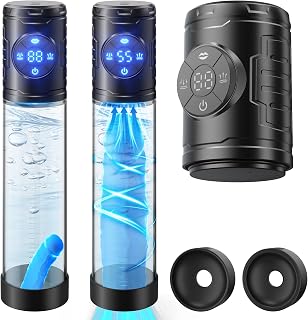 Male Masturbator Electric Penis Enlarge Vacuum Pump, Male Sex Toy with 4 Suction Intensities, Rechargeable Automatic High-Vacuum Penis Enlargement Extend Pump, Air Pressure Device (Black)