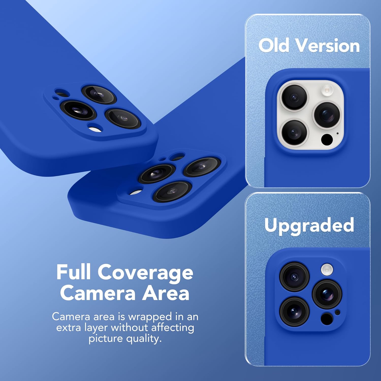 Magnetic for iPhone 13 Pro Max Case, Compatible with MagSafe, [Full Camera Protection][Screen Protector] Silicone Shockproof Protective Phone Case for iPhone 13 Pro Max 6.7", Klein Blue thumbnail