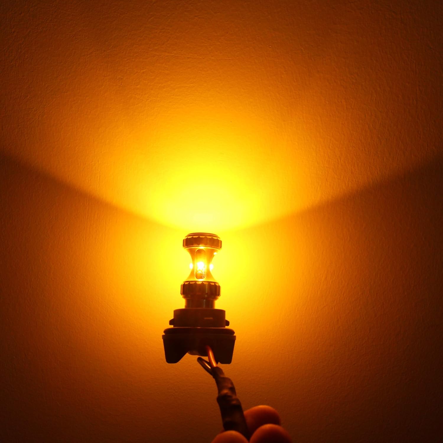 Alla Lighting 1157 7528 LED Bulbs 3000lm Extreme Super Bright Car Signal Reverse Stop Brake Tail Lights DRL BAY15D 2357 3496 2057, Amber Yellow