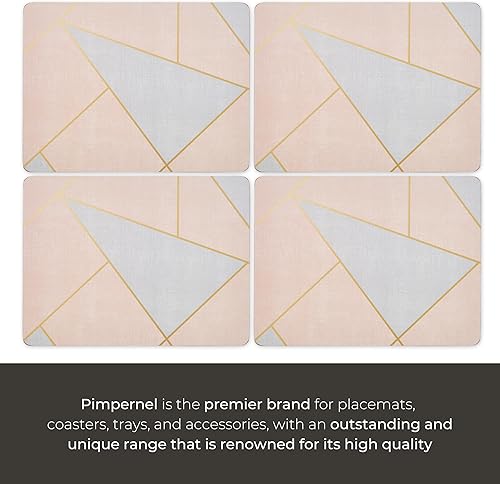 Miniatura 6 de Pimpernel Urban Chic Collection - Juego de 4 manteles individuales | Diseño de fragmento rosa y gris pardo | Tapetes resistentes al calor | Tablero