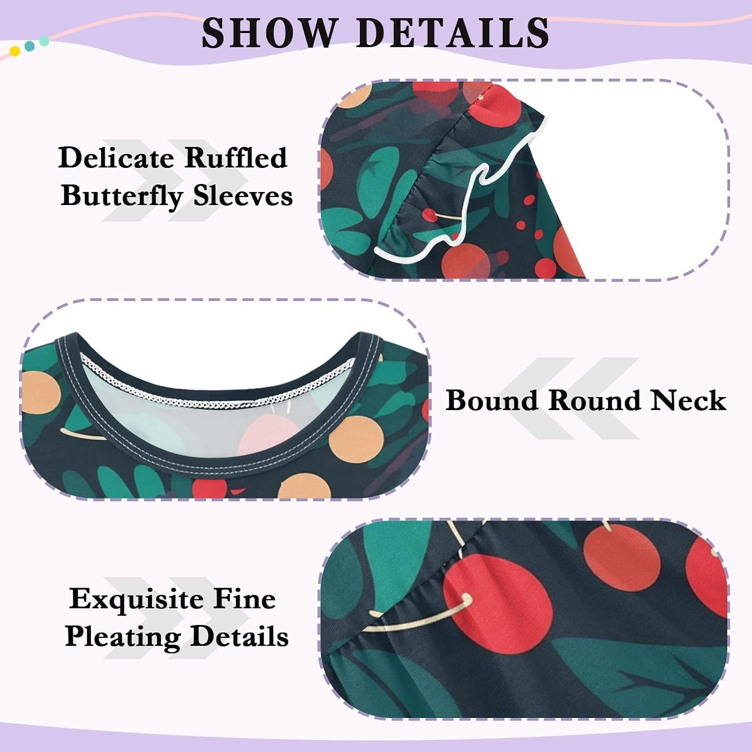 visesunny Toddler Clothes for Girls Vector Fruit Pattern Long Sleeve Fall Shirts Cotton Top with Ruffle Collar