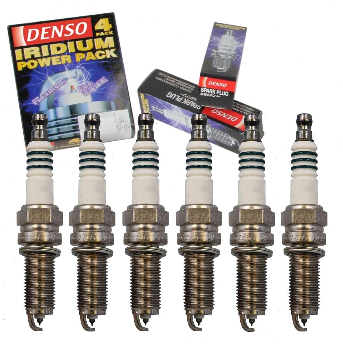 Sixity Auto 6 pc DENSO Iridium Power Spark Plugs compatible with Honda Pilot 3.5L V6 2009-2015