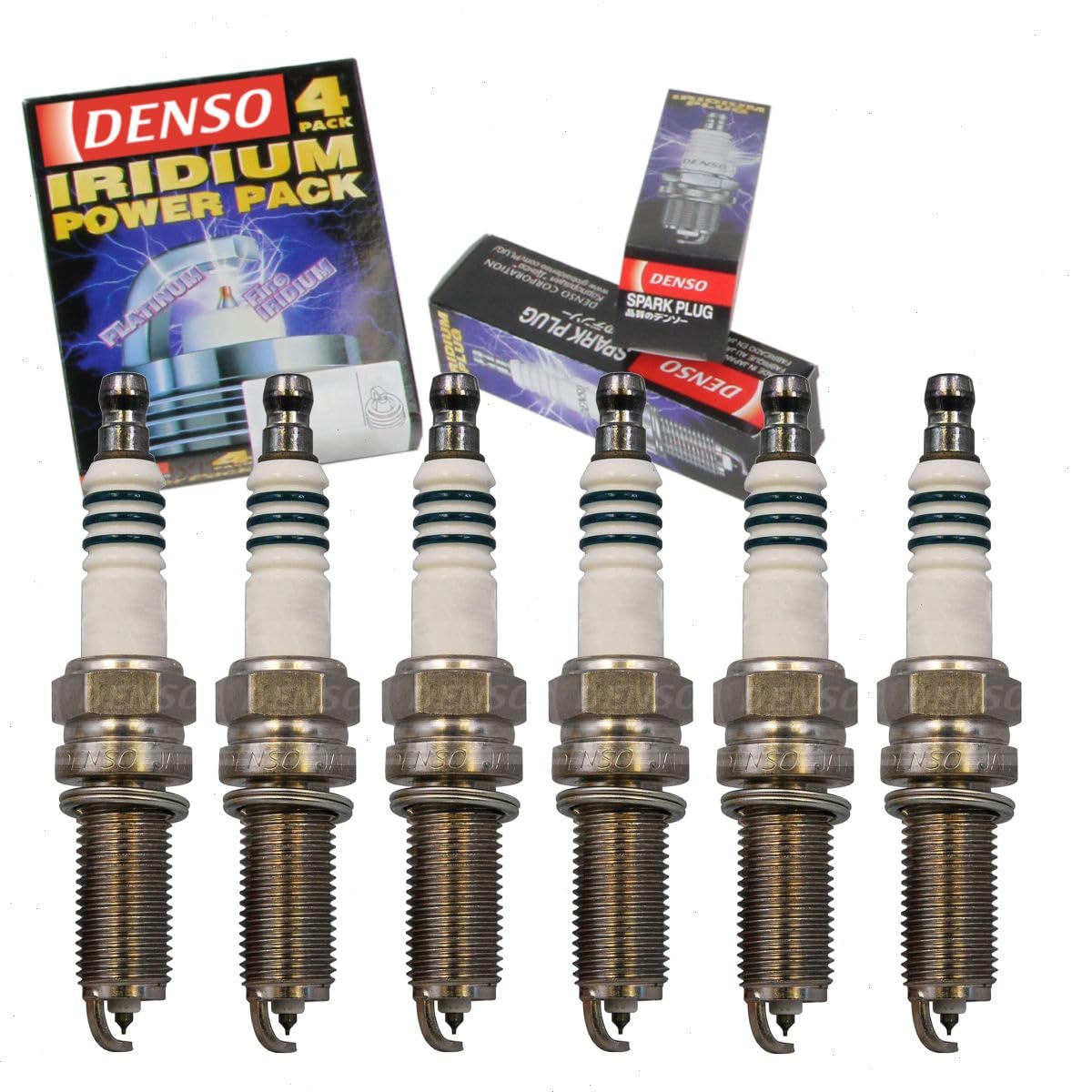 Sixity Auto 6 pc DENSO Iridium Power Spark Plugs compatible with Honda Pilot 3.5L V6 2009-2015