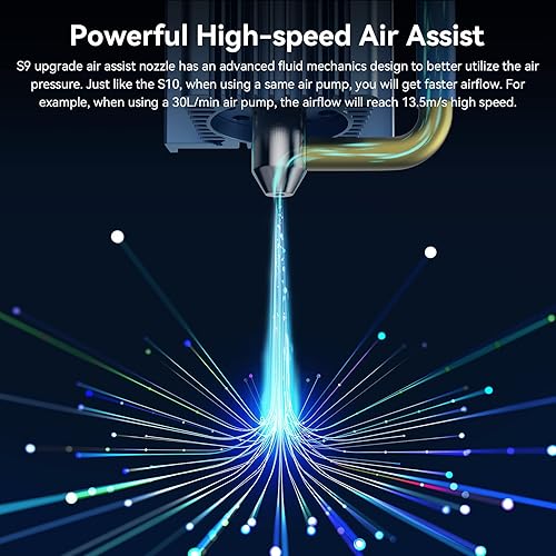 Miniatura 6 de SCULPFUN S9 S10 - Bomba de asistencia de aire de 30 LMin con placa base de asistencia de aire automática de 32 bits versión de 12 V adaptador de 12