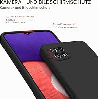 Silikónový kryt na Samsung Galaxy A22 5G, nárazuvzdorné puzdro s mikrovláknom, 6,6 palca, čierny 3