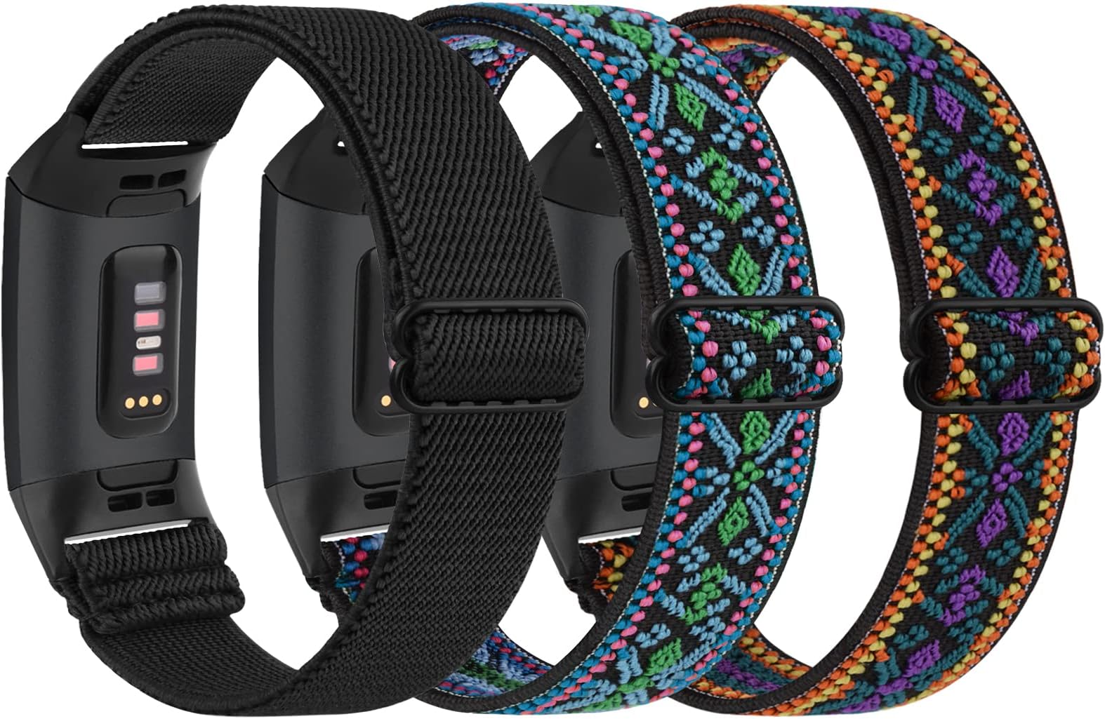 Wepro 3-Pack Waterproof Replacement Bands For Fitbit Charge 4 / Charge 3 / Charge 3 SE - Small & Large Sizes - View #5