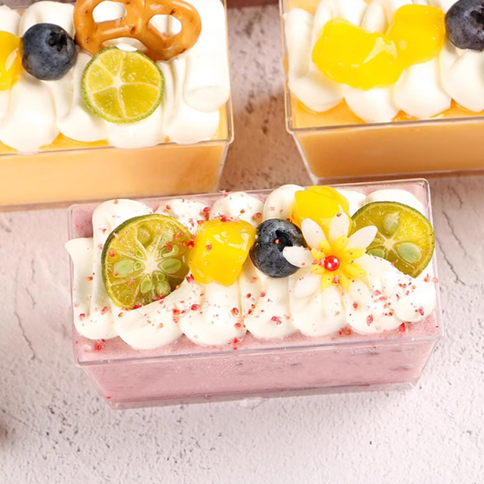 Cocotte Monoporzione Da Forno Gobelets à Dessert Rectangulaires HOMURY - 50 Pièces 140ml Transparent - Réutilisables Verrine Plastique Aperitif Cocotte Monoporzione Da Forno Gobelets à Dessert Rectangulaires HOMURY - 50 Pièces 140ml Transparent - Réutilisables Verrine Plastique Aperitif