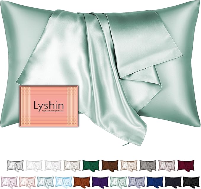 Mulberry Silk Pillow Cases Standard Size with Hidden Zipper, Ultra Smooth and Soft Breathable