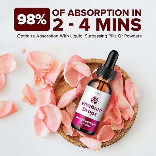 Miniatura 6 de Vita Burn Drops Suplemento de apoyo vitamínico saludable (1 paquete) - Fórmula avanzada, líquido Vitaburn 24 horas, revisiones de energía y fuerza