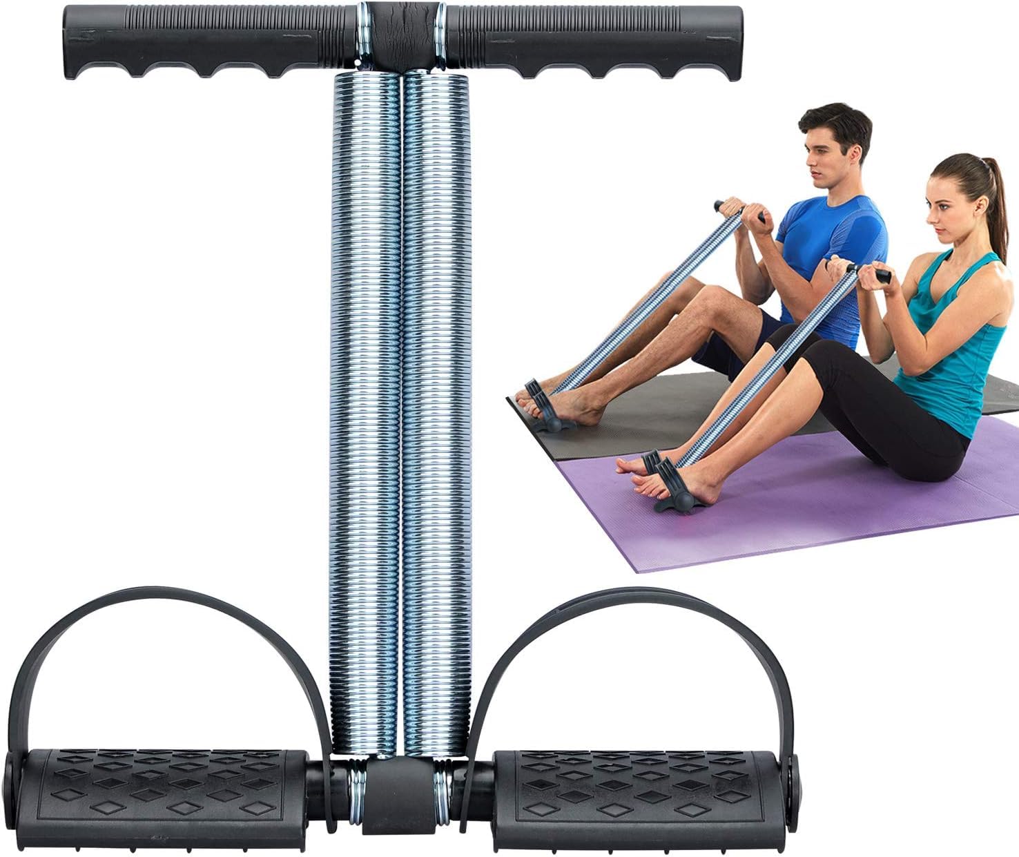 Double Spring Tummy Trimmer for Men & Women – Abdominal Exerciser for Home Workout, Abs Workout Equipment, Full Body Fitness Exercise Machine with Anti-Slip Pedals-picture-18