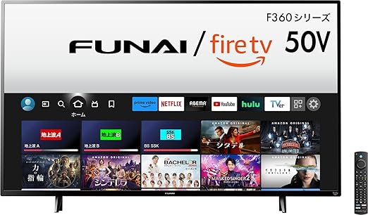 Amazon.co.jp: 【新価格！】フナイ FUNAI 50V型 Fire TV搭載 4K液晶スマートテレビ Alexa対応 4Kダブル ...