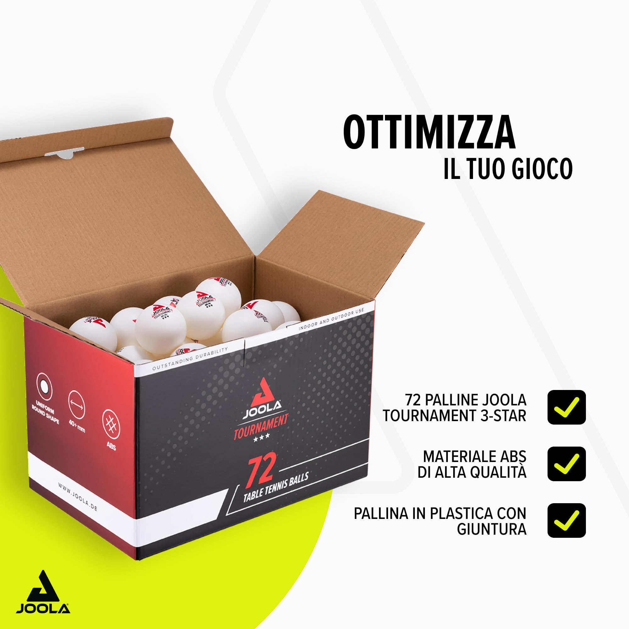 JOOLA Ping Pong Balls - Premium Table Tennis Balls