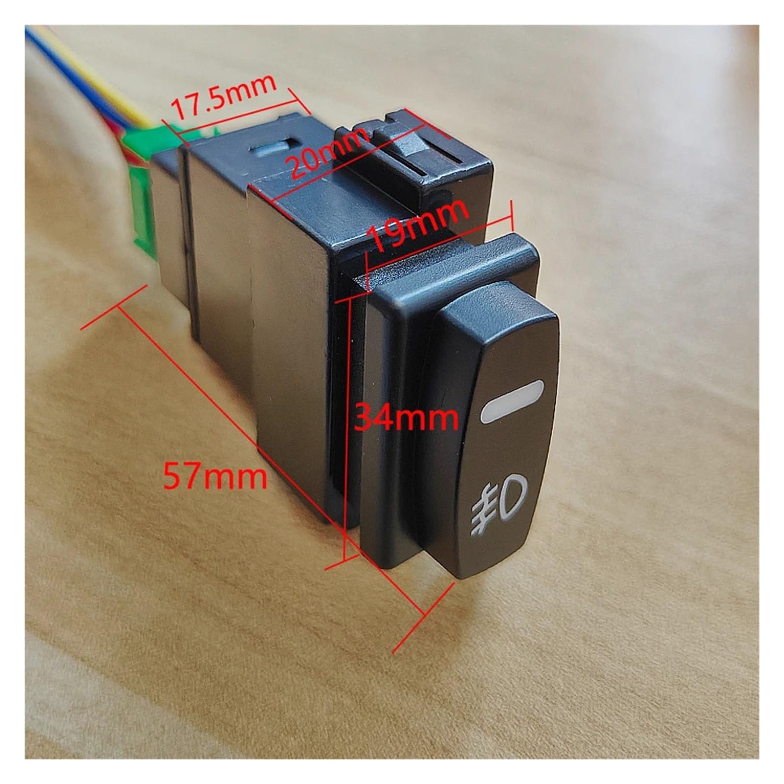 1 Pezzo Interruttore della Luce di Nebbia dell'automobile Misura for Renault Laguna Megane Scenic Twingo Espace Master Trafic Formato 5 Spille ON-off Pulsante 12V