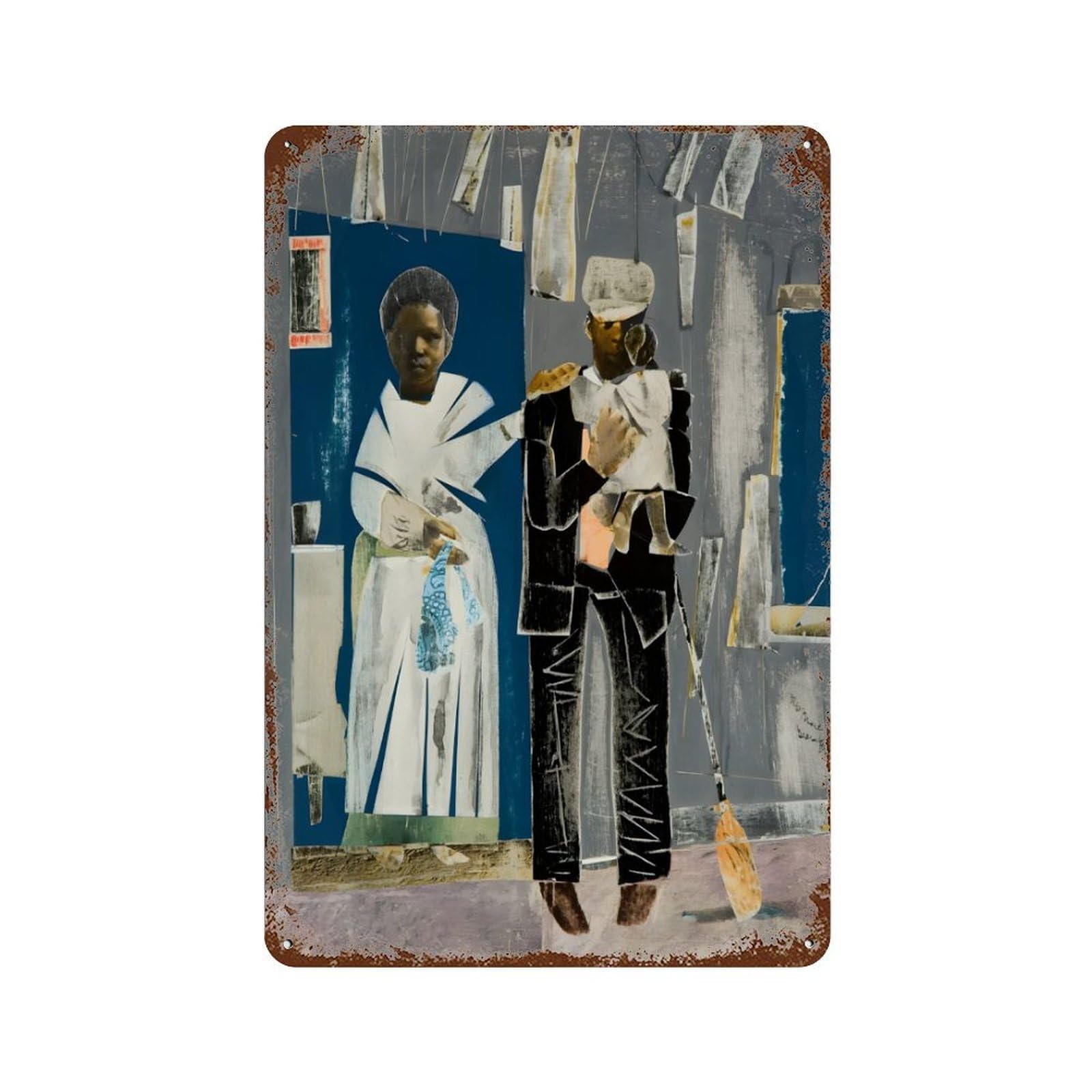 xiaoxiaoshen Romare Bearden (18) Wall Decor Art Metal Tin Poster Modern Home Decor Art Home Bar Shop Decorations Vintage Sign 30x20cm