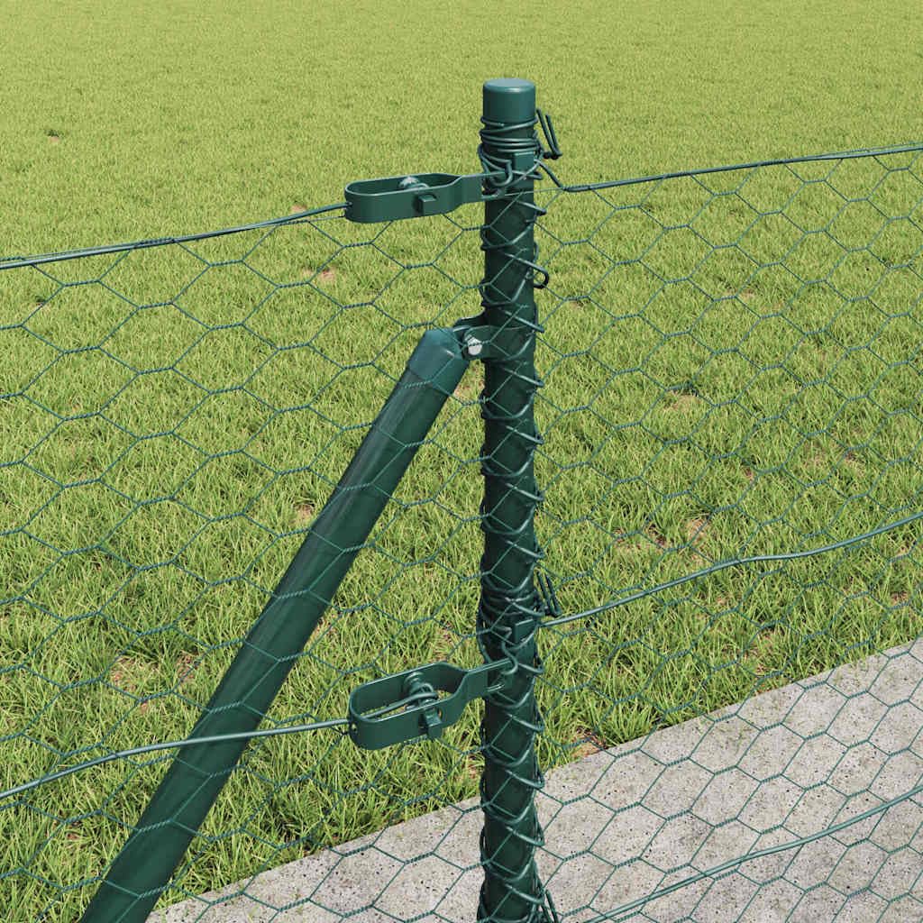 Genérico Poste de Valla Verde 25 x 0,6 m (Malla de 36 mm) Acero y PVC,Bricolaje,Vallas de jardín,Paneles de vallas-3353510