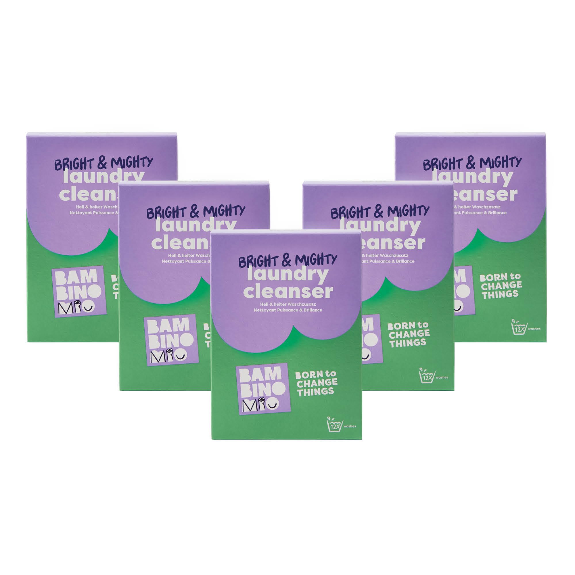 Bambino Mio, Hell & heiter Waschzusatz für Windeln - Umweltfreundliches Sensitiv-Waschmittel, frei von Chemikalien, 750g, 5er Pack