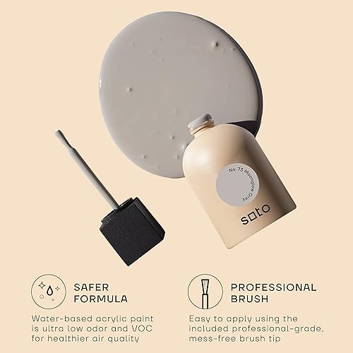 Miniatura 10 de soto Pintura negra para retoque, multisuperficie, acabado mate (No. 70 Mars Black)  1.5 onzas1.5 fl oz de reparación de arañazos para muebles,