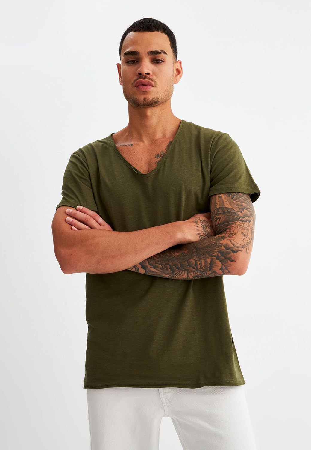 Leif Nelson Men's Oversized Long Sleeve T-shirt Sweatshirt LN6280 - Image 2