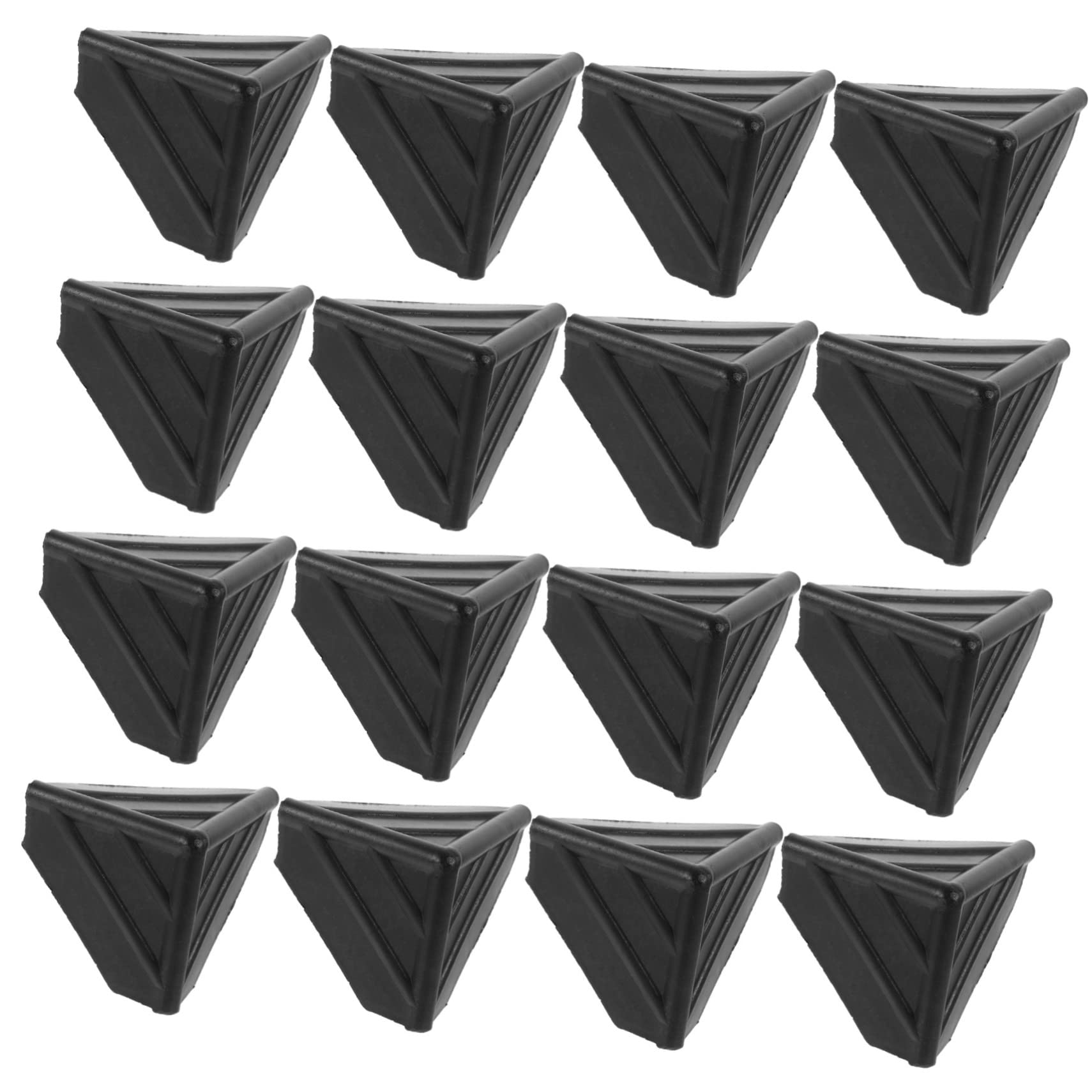Lot De 2 Protections D'angle En Carton Renforcé Plastique Noir - Pour Emballage, Coins De Table, Bagages, 4 Pièces X 2 - 4