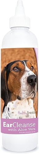 Healthy Breeds - Limpiador de oídos con aloe vera - Formulado por veterinarios para desodorizar, limpiar, secar y acidificar el canal auditivo -