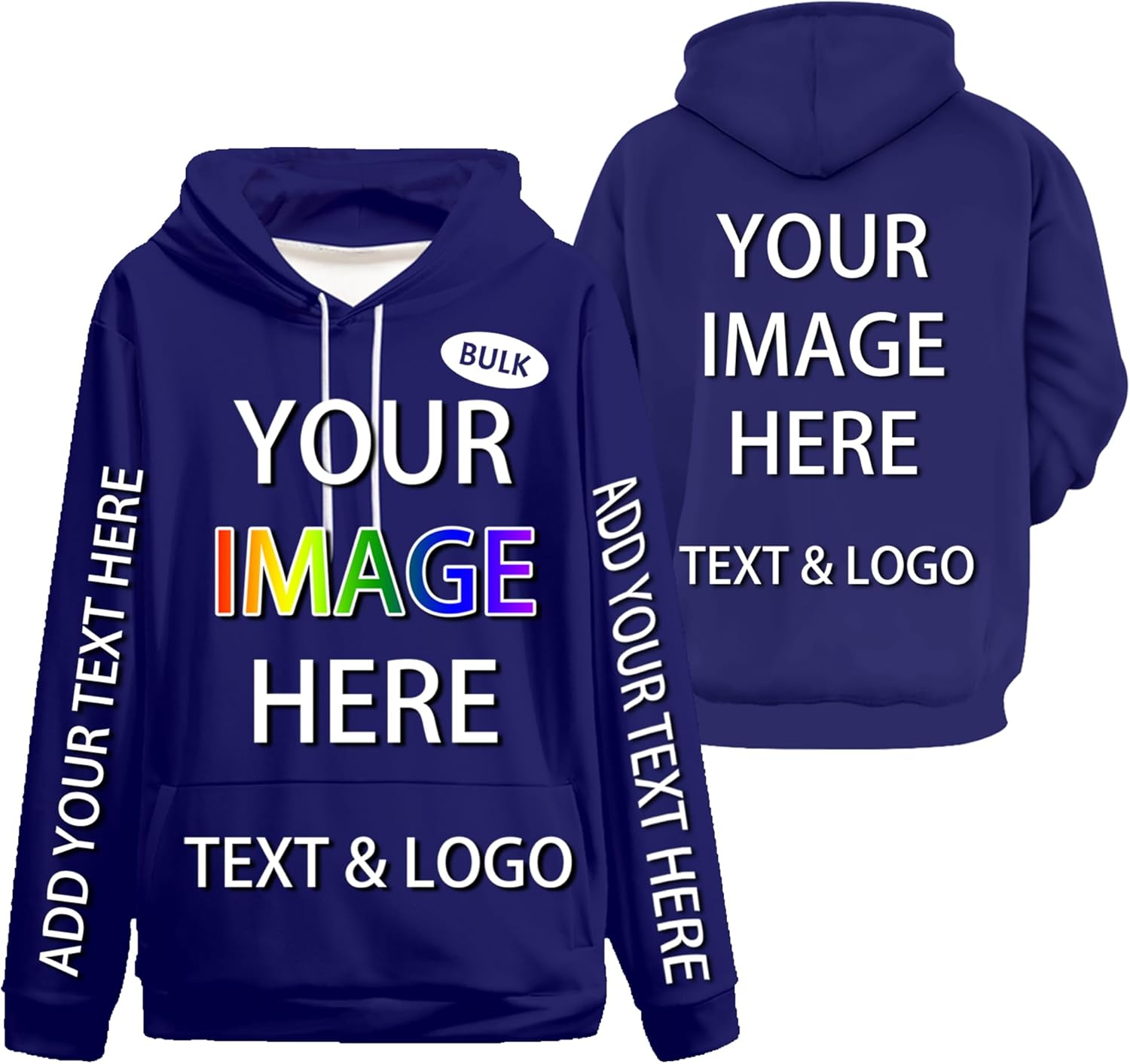 Custom Hoodies for Men Women-Bulk Personalized Sweatshirts Unisex Aldult Customize Your Text Customize Hoodies