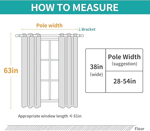 Miniatura 7 de BUHUA - Cortinas opacas con estampado floral de vid para dormitorio, sala