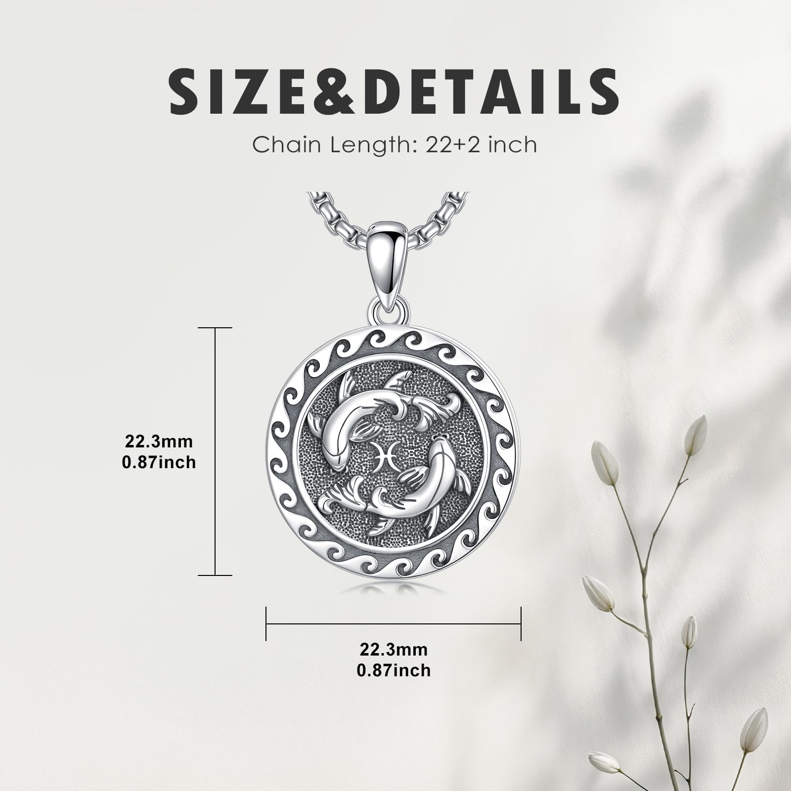 12 Sternzeichen Halskette für Herren Damen 925 Sterling Silber Sternbilder Horoskop Anhänger Kette Geburtstag Astrologie Schmuck Geschenke für Männer Frauen
