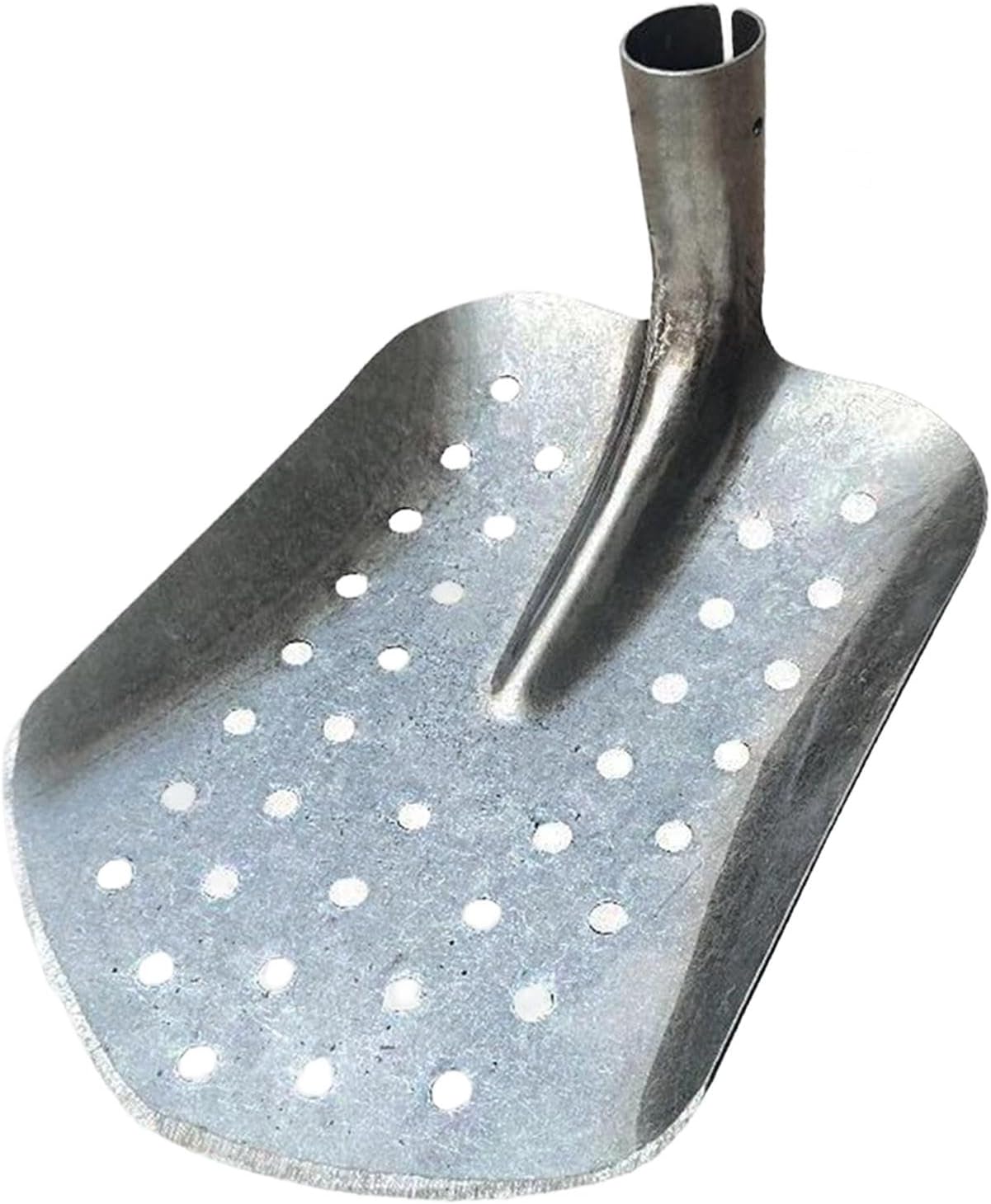 Sifting Shovels Heavy Duty Household Sand Digger Scoop Chicken Scooper Sand Sifter Shovels for Outdoor, All Opens Hole, Round Toe