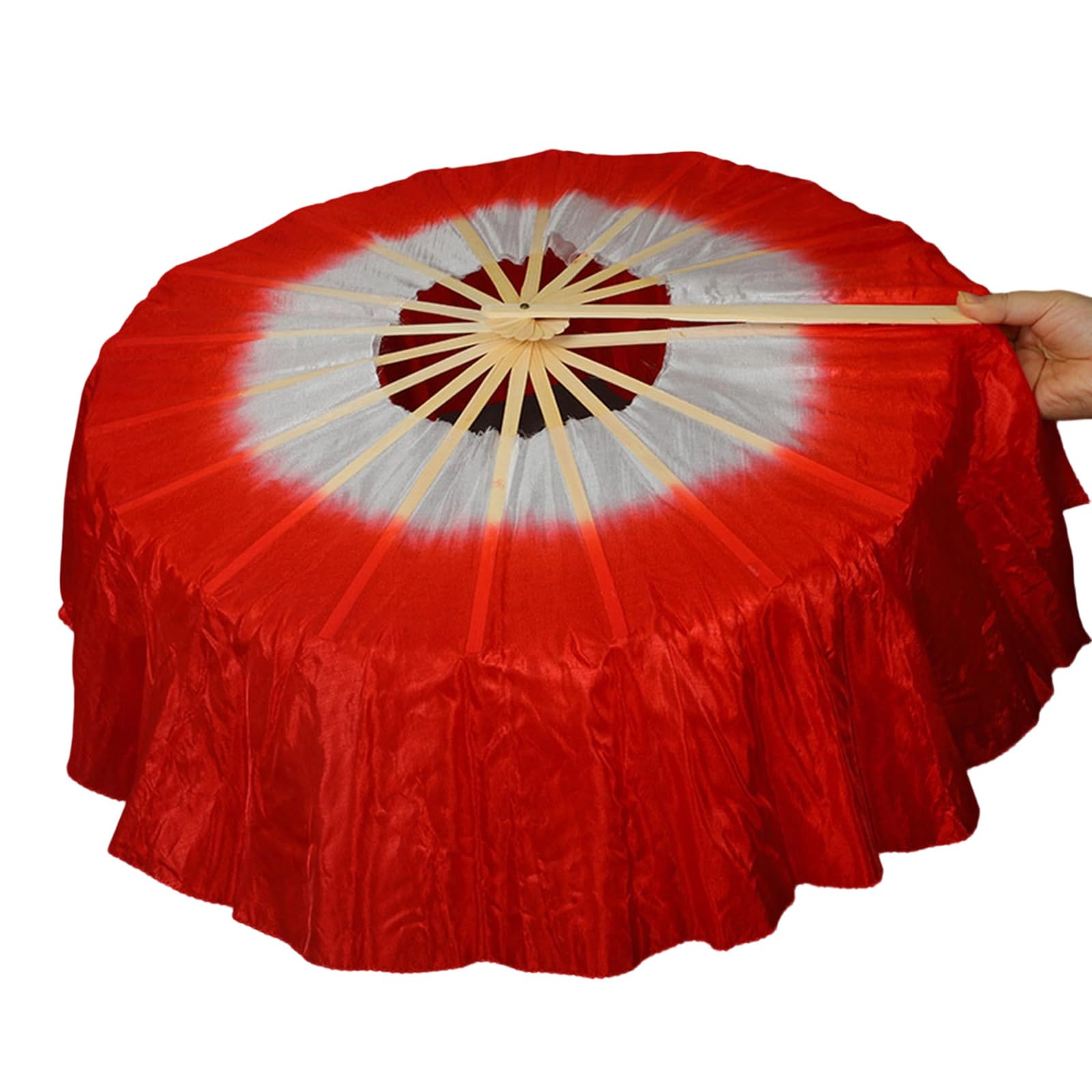 Yugshnkfc D Roun Decorative Folding Han Fan Faux Silk Belly Ance Foldable Handhel Party Wedding Ancing Ecors Foldable Handhel Fan