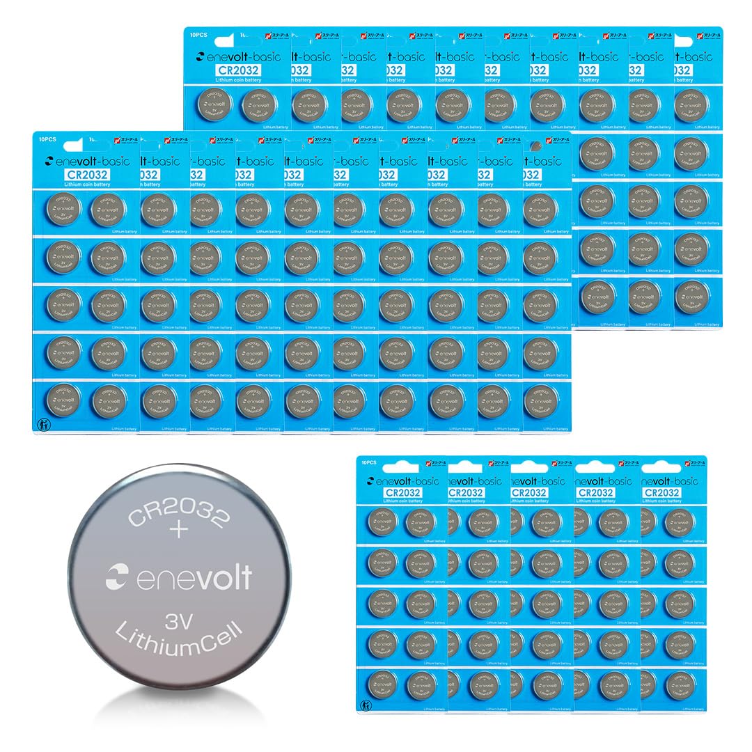 Amazon | enevolt basic CR2032 250個 コイン電池 H 240mAh 3V