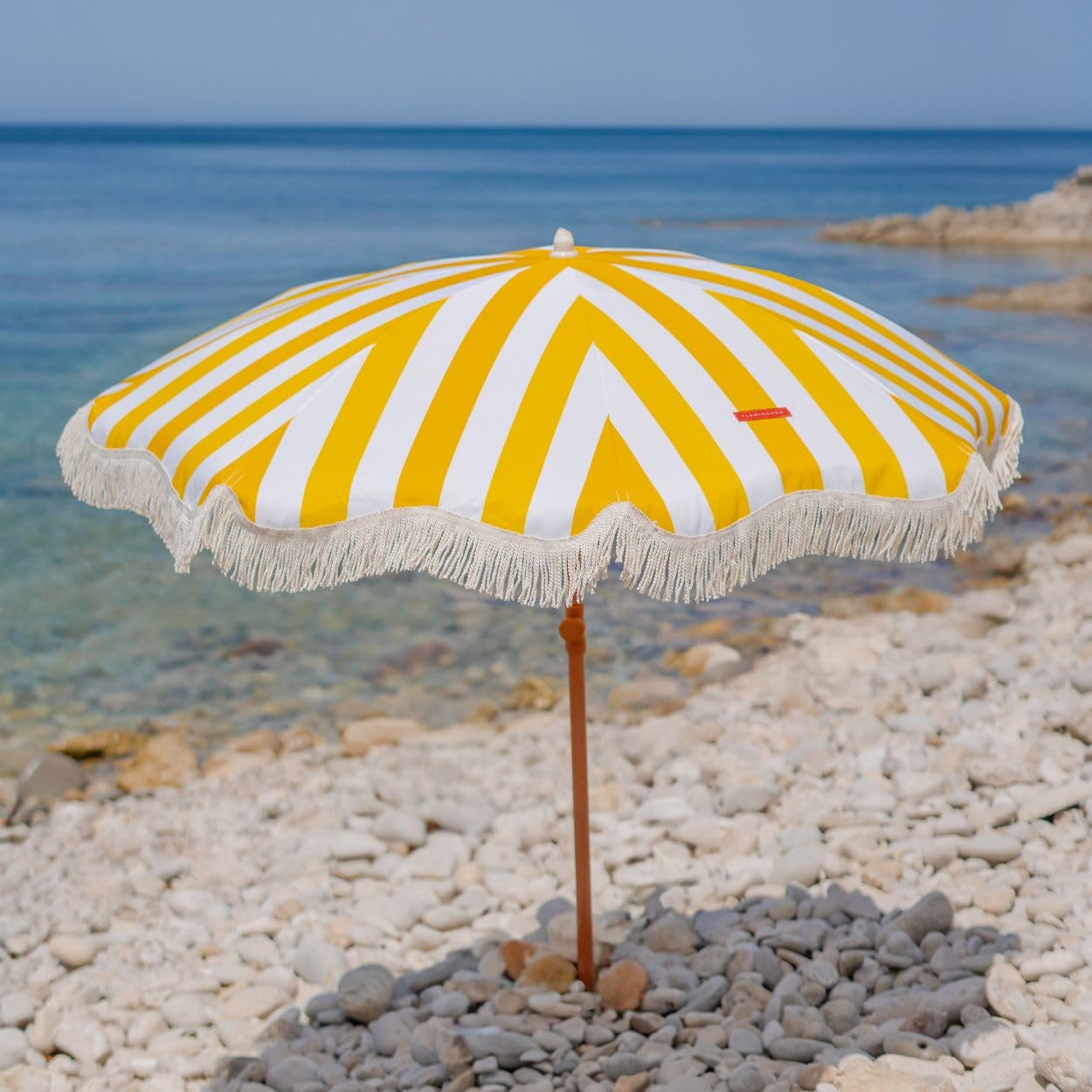 Flamingueo Sombrilla Playa, Piscina, Terraza Exterior, Protección UPF 50+, Altura y Orientación Regulable, Funda de Transporte, Poliéster, 210 x 160 cm
