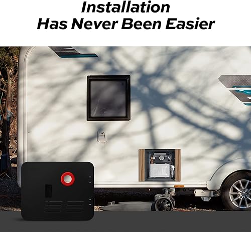 Miniatura 7 de FOGATTI Calentador de agua RV de 15 x 18 pulgadas, solo puerta negra. Kit de puerta para calentadores de agua FOGATTI RV, acero galvanizado