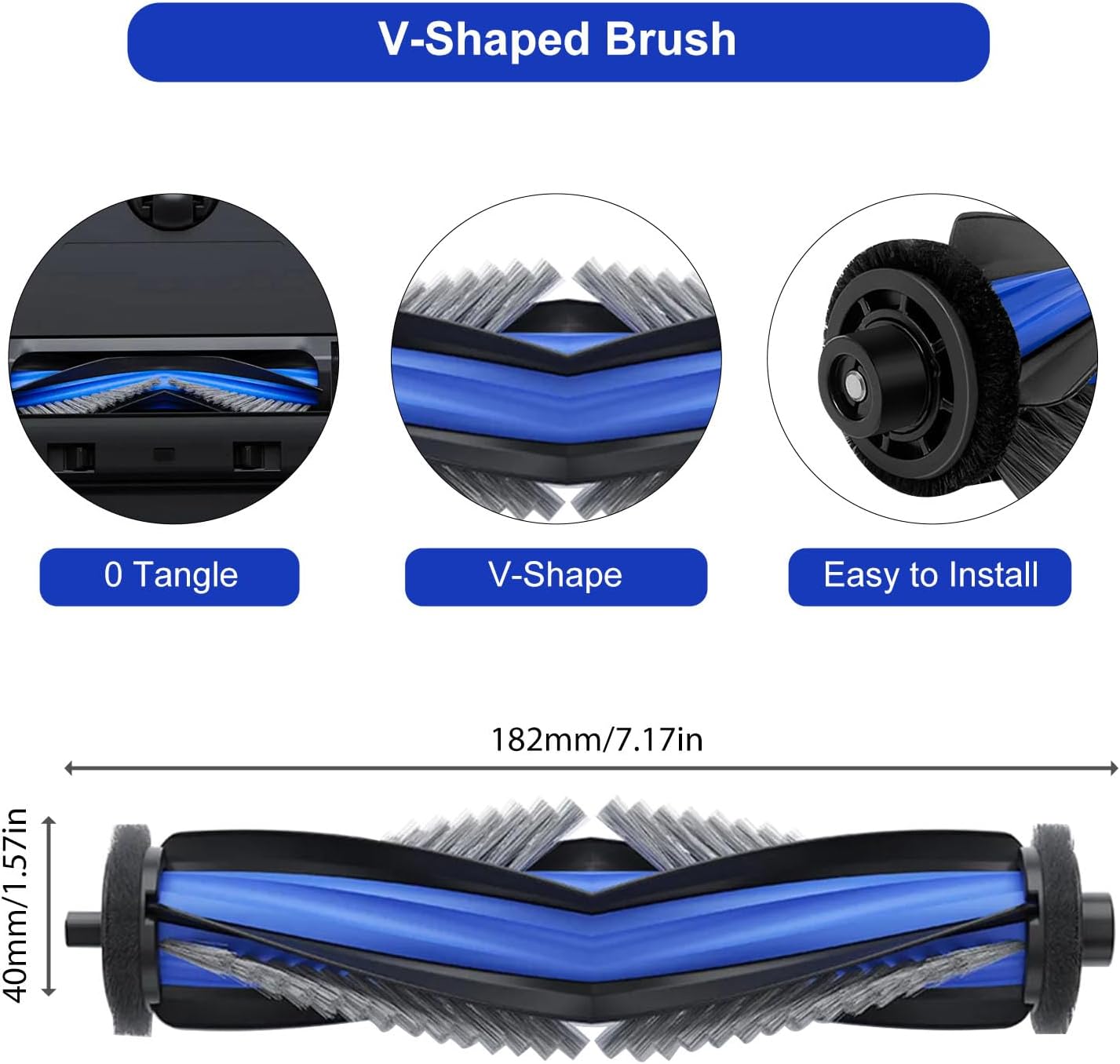 24PCS Accessories Kit for Ecovacs Deebot T50 Omni/Pro Omni Robot Vacuum Cleaner Replacement Parts with M1X Main Brush, 4X Filters, 6X Side Brushes, 6X Dust Bags, 6X Mop Pads