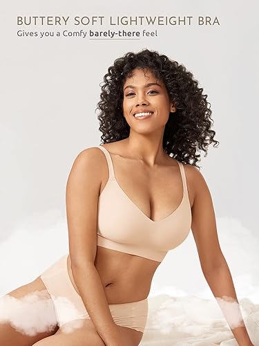 Miniatura 4 de MELIWOO Bralette cómodo sin aros para mujer, brasier sin costuras, brasier acolchado invisible, suavizado