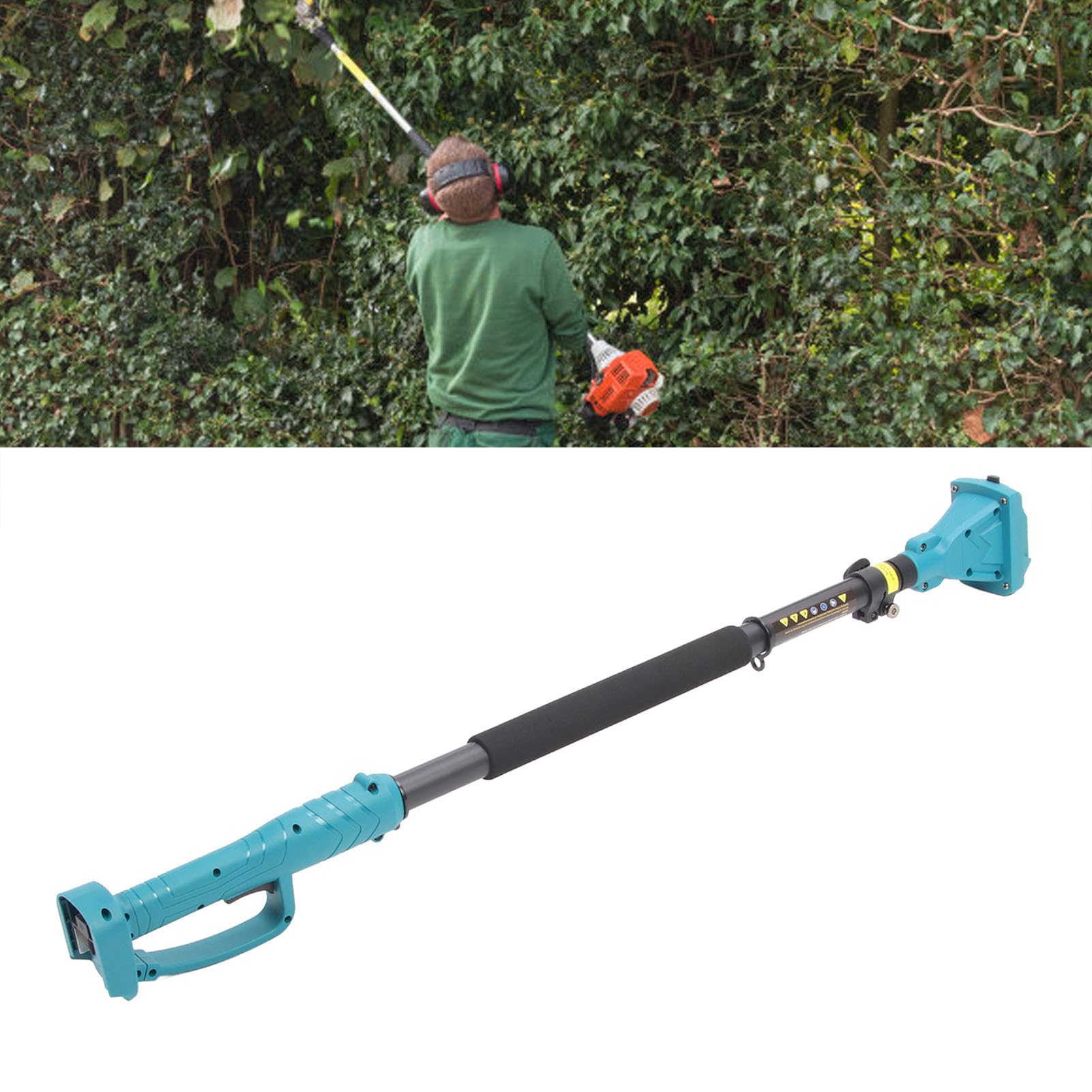 Poste de Extensión para Tijeras de Podar, Poste Telescópico de 3,44 Pies a 4,92 Pies Utilizado con Tijeras de Podar Eléctricas y Motosierras Inalámbricas