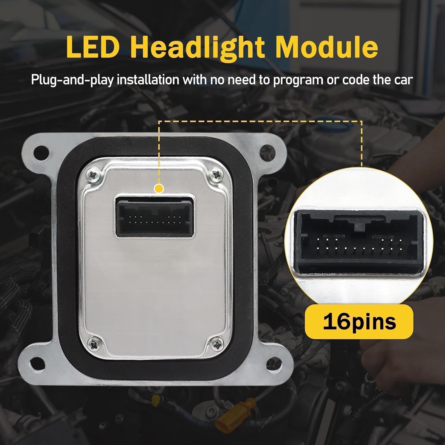 Headlight Module Unit Controller Part Headlight Ballast High Series Compatible with 2016 2017 2018 2019 Ford Explorer Replace # FB53-13B626-B FB5Z-13C788-B