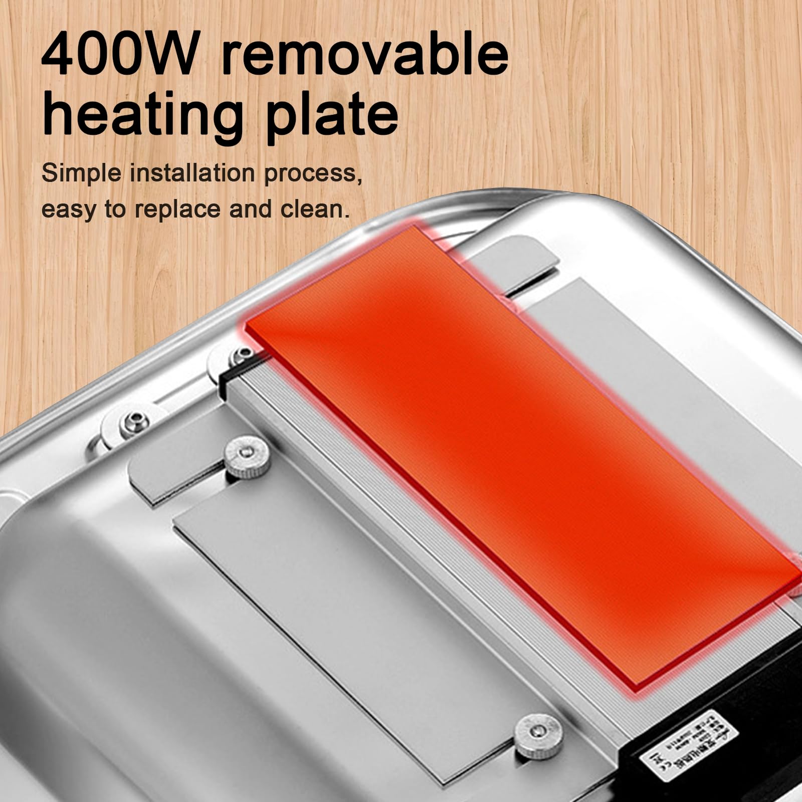 Chafing Dish Buffet Elettrico Temperatura Regolabile 30-85℃(FULL PAN) | 9L Professionale Scaldavivande Buffet Elettrico Acciaio Inox per Buffet, Ristoranti, Hotel, con Coperchio Visibile, 400W