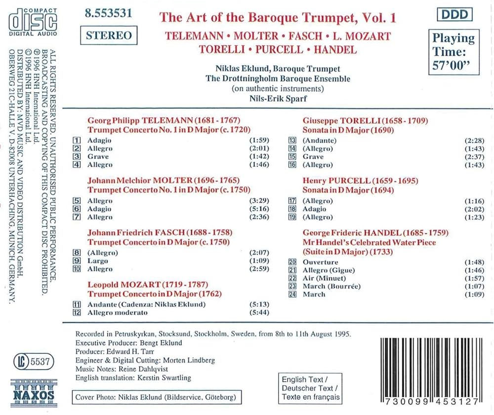 Amazon.com: Art of the Baroque Trumpet, Vol. 1: CDs & Vinyl