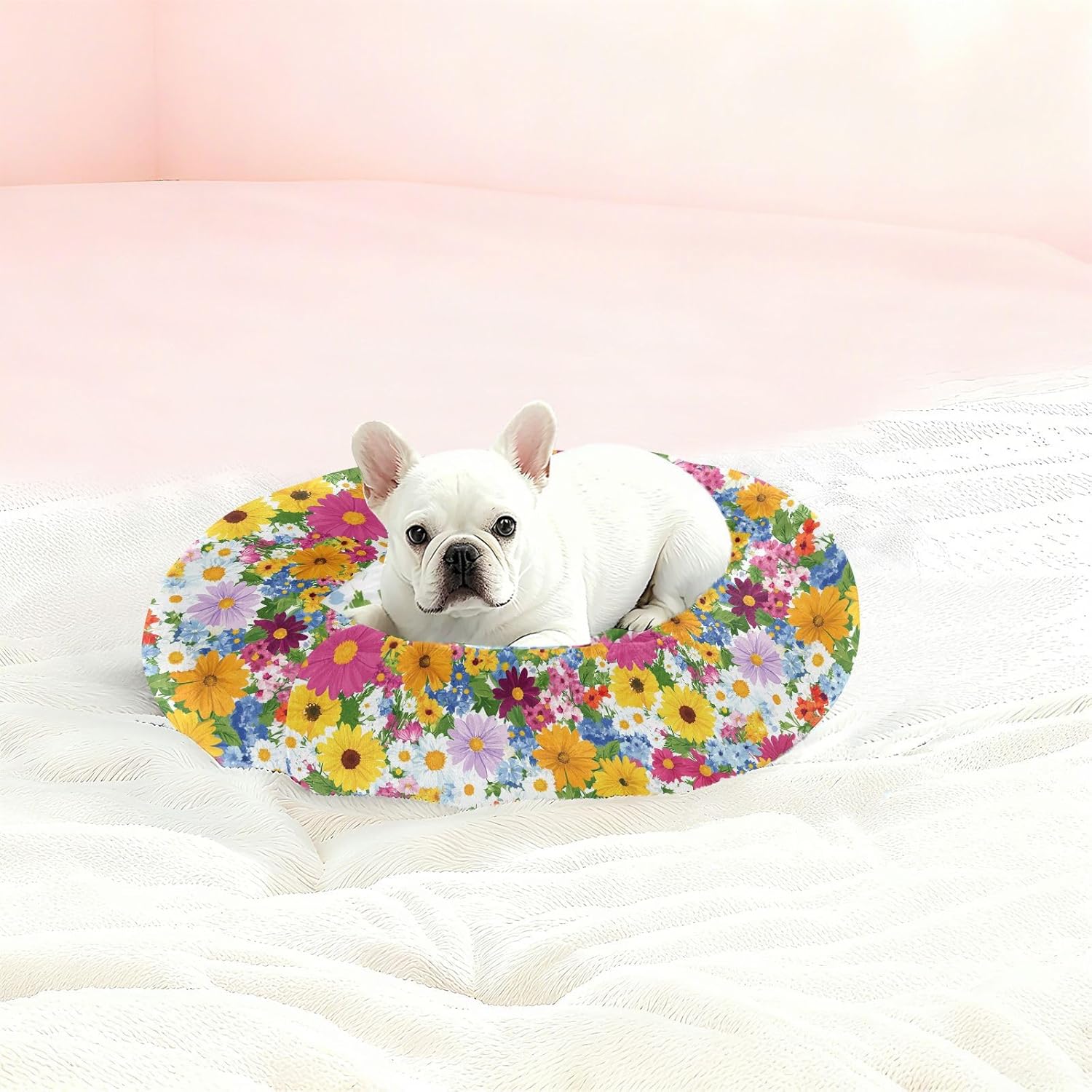 Pet Dog Bed Warm & Soft Fluffy Dog Pillow Bed for Medium Size Pets Supplies M Spring Flowers Montana Bitterroot