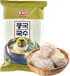 Premium Korean Somen Noodles 3kg Bulk - Thin Wheat Udon, NO GMO Poongkukmyeon, Family Pack by KFOODKoreanFood