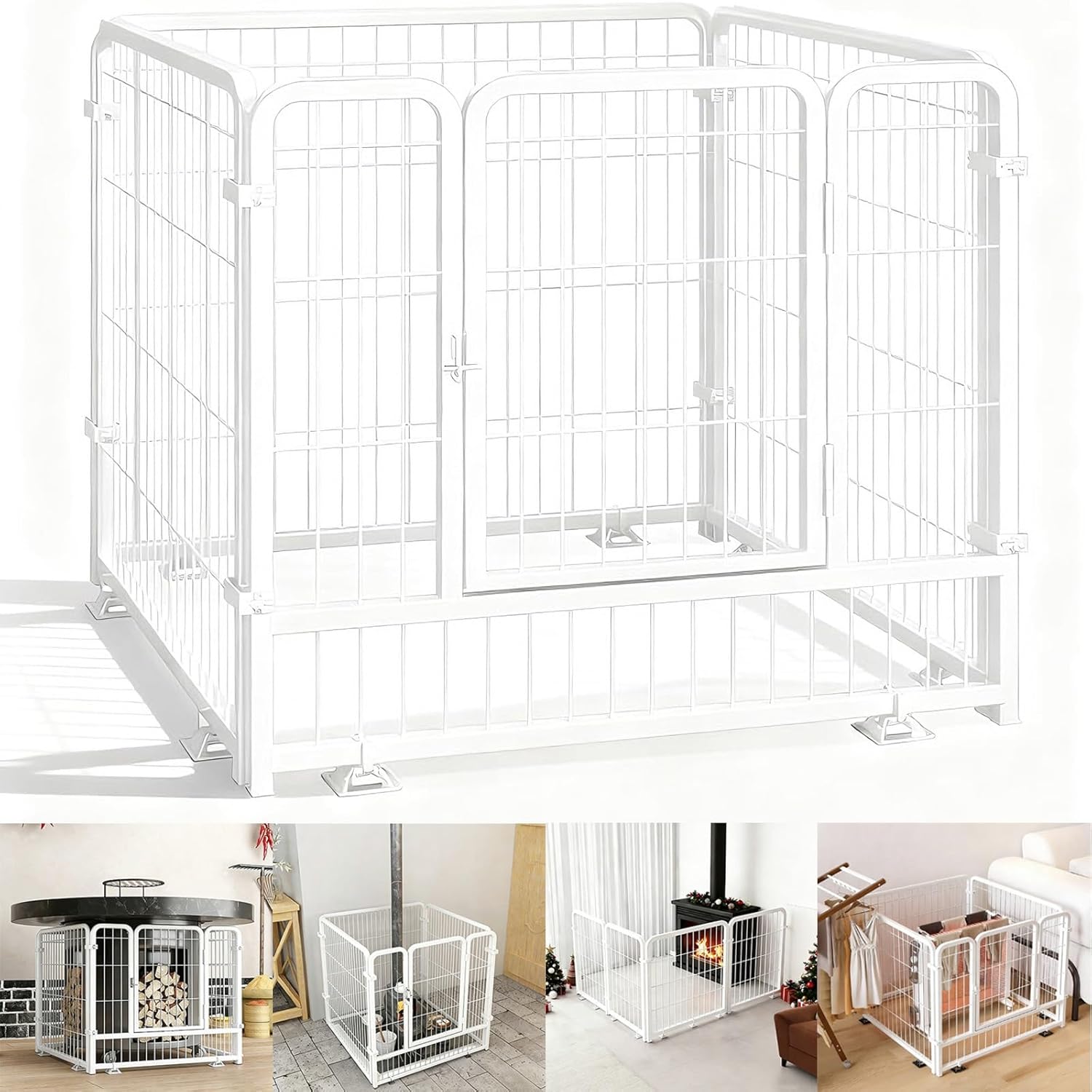 TLIKYI 暖炉用スクリーン ストーブガード ストーブ用やけど防止ガード 暖炉フェンス 多機能 耐高温 ベビーゲート、転倒防止 頑