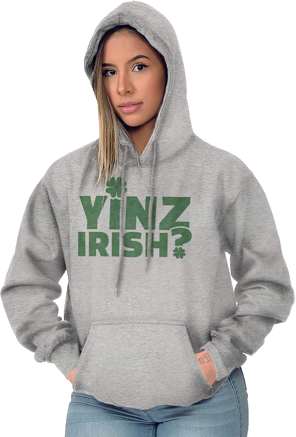 Brisco Brands Yinz Irish Funny St Patrick's Day Hoodie Sweatshirt Women Men