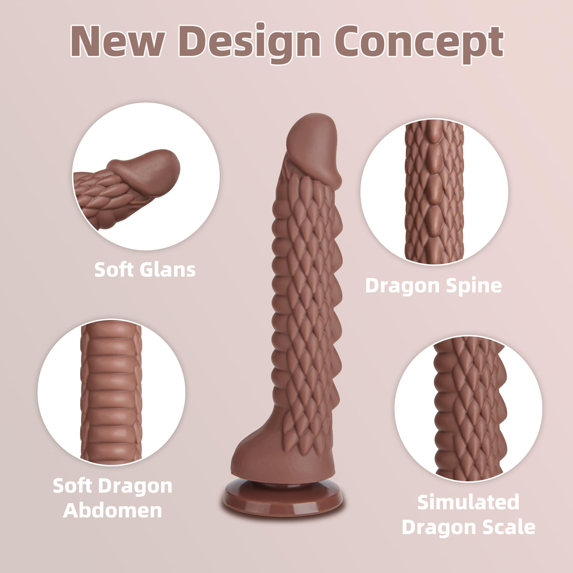 6.3 inch Dragon Dildo with Strong Suction Cup for Hands-Free Play,Realistic Monster Dildo Anal Plug Prostate Massager Adult Sex Toys for Vaginal G-Spot and Anal Prostate Purple