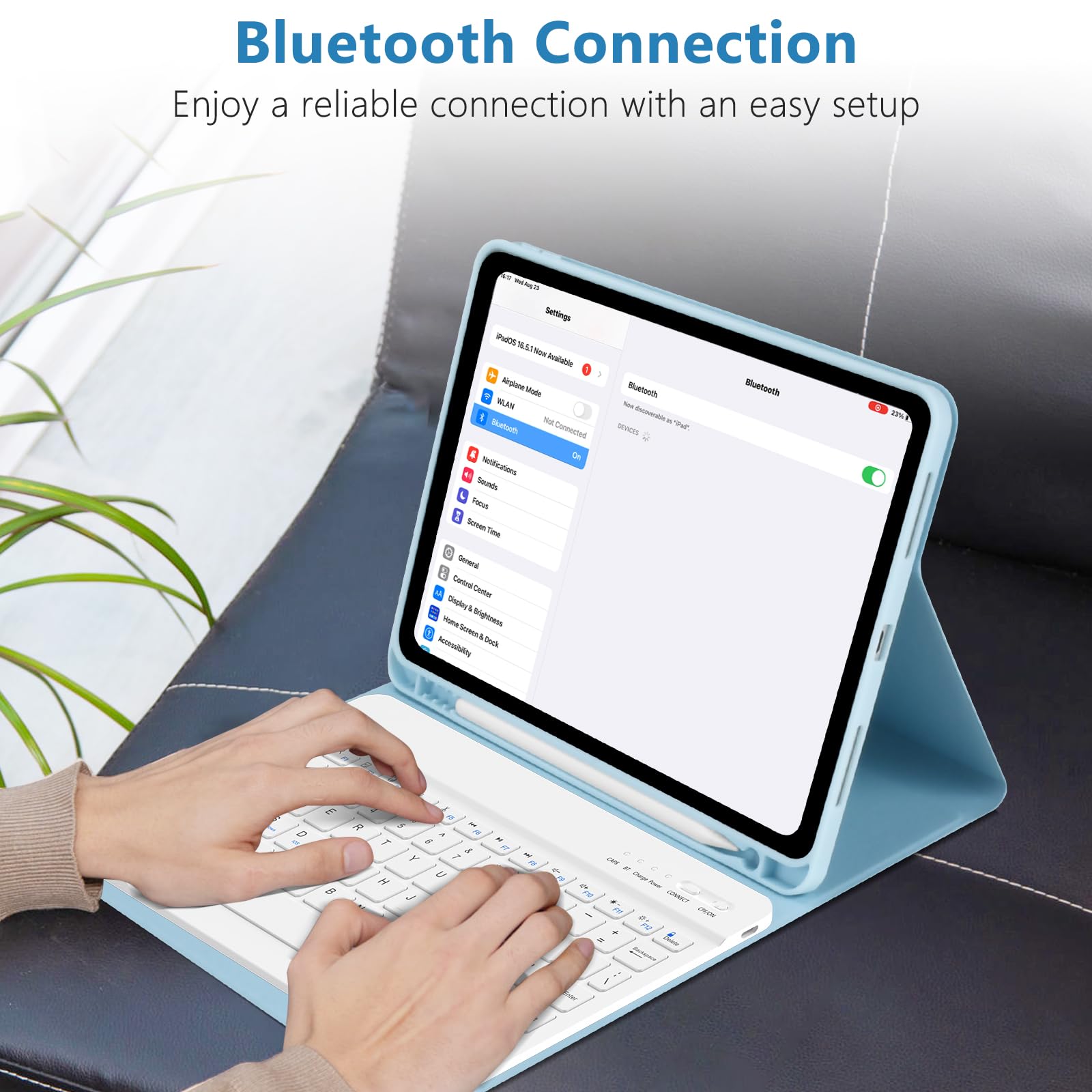 Amazon.co.jp: TQQ iPad Air 第5世代ケース キーボード付き - iPad Air