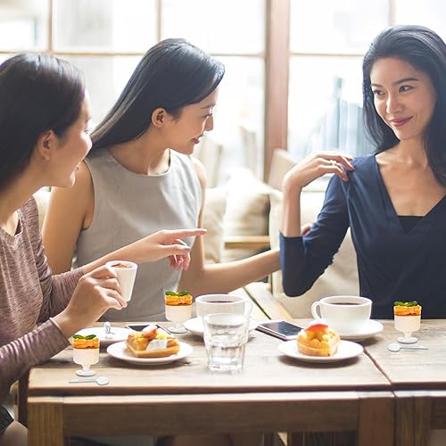 Miniatura 7 de Paquete de 50 tazas de postre de plástico transparente con cucharas, tazas de mousse de 5 onzas, tazas de parfait transparentes, tazas de postre