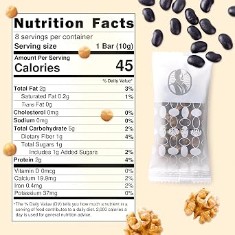 Korean Food Vegan Black Soybean Snack Bar, Grains & Nuts, 24Ct Pack Set